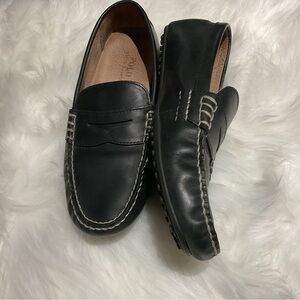 Polo Black Leather Loafer Size 10